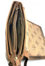Hunters Leren werktassen en Leren laptoptassen - Hunters Messenger tas met omslag Buffelleer
