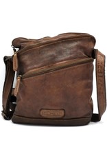 HillBurry Leather Shoulder bags  Leather crossbody bags - HillBurry Crossbody bag Washed Leather Choco Brown