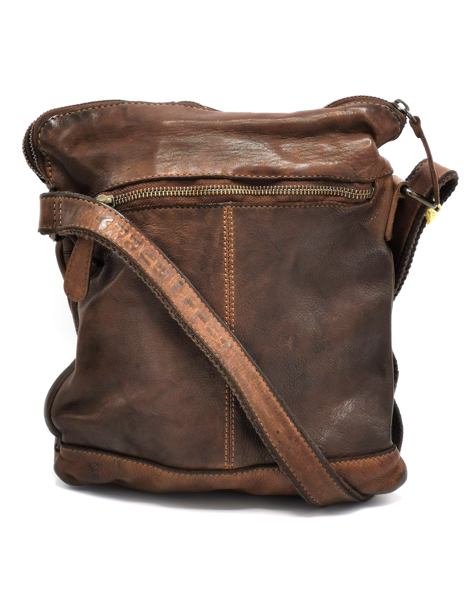 HillBurry Leather Shoulder bags  Leather crossbody bags - HillBurry Crossbody bag Washed Leather Choco Brown