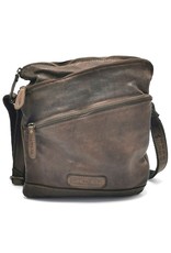 HillBurry Leather Shoulder bags  Leather crossbody bags - HillBurry Crossbody bag Washed Leather Choco Brown