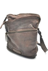 HillBurry Leather Shoulder bags  Leather crossbody bags - HillBurry Crossbody bag Washed Leather Choco Brown