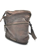 HillBurry Leren Schoudertassen Leren crossbody tassen - HillBurry Crossbodytas Gewassen leer bruin