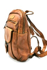 HillBurry Leather backpacks  and leather shoppers -  HillBurry Backpack Washed Leather Cognac
