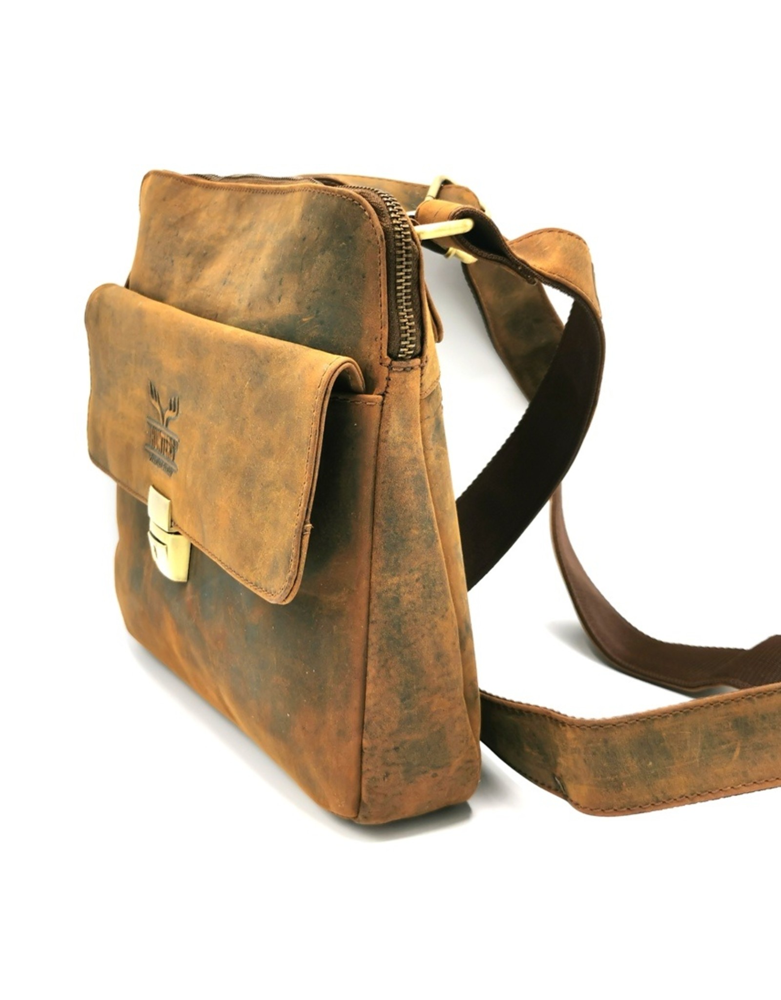 Hunters Leather Shoulder bags  Leather crossbody bags - Hunters tablet bag - Crossbody bag Buffalo leather