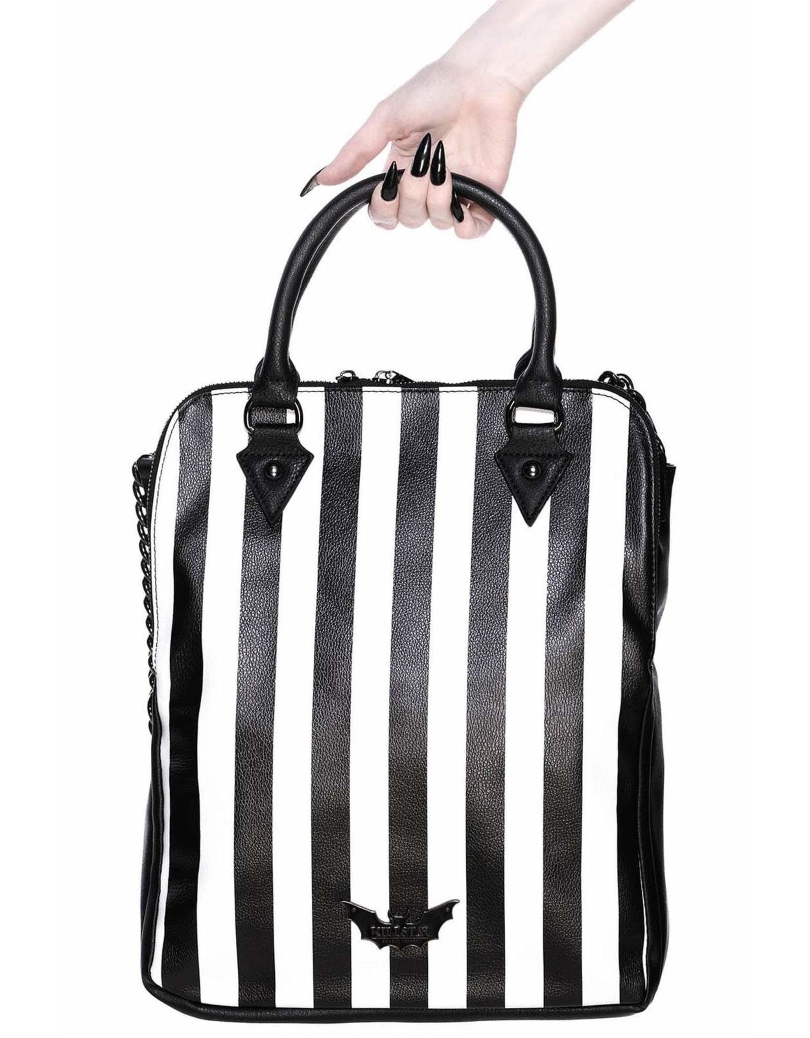 Killstar Killstar bags and accessories - Killstar Lines handbag with tablet compartement