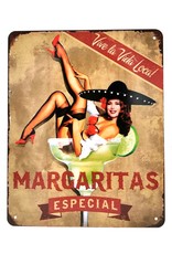 Trukado Miscellaneous - Margaritas Cocktail metalen bord