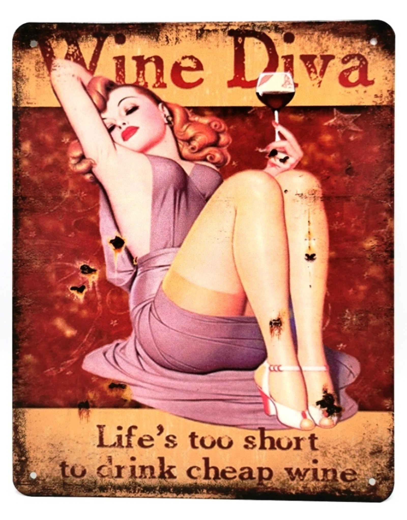 Trukado Miscellaneous - Wine Diva metal plaque
