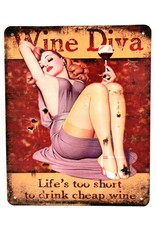 Trukado Miscellaneous - Wine Diva metal plaque