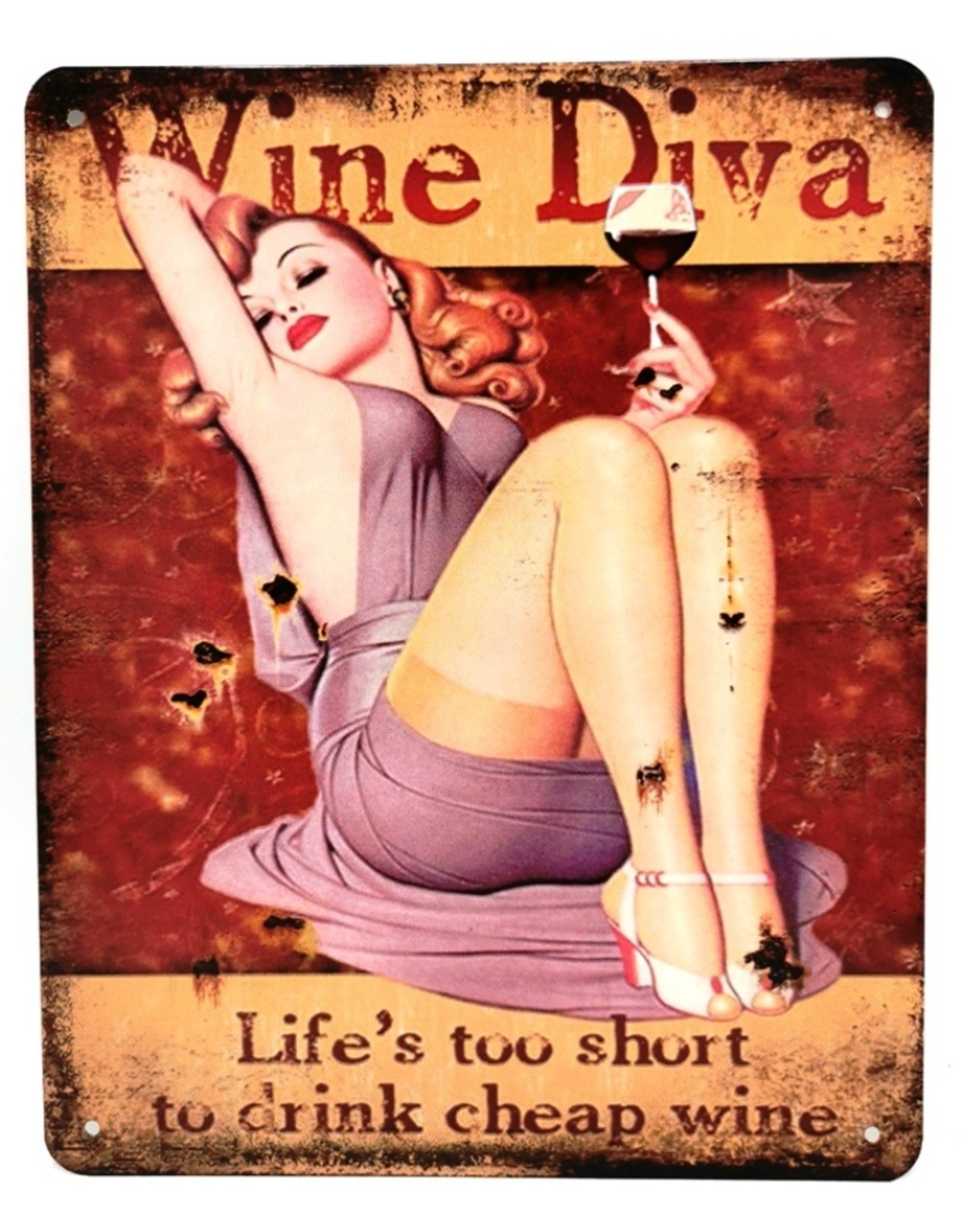 Trukado Miscellaneous - Wine Diva metal plaque