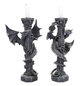 NemesisNow Guardians of the Light Dragon Candleholder set of 2