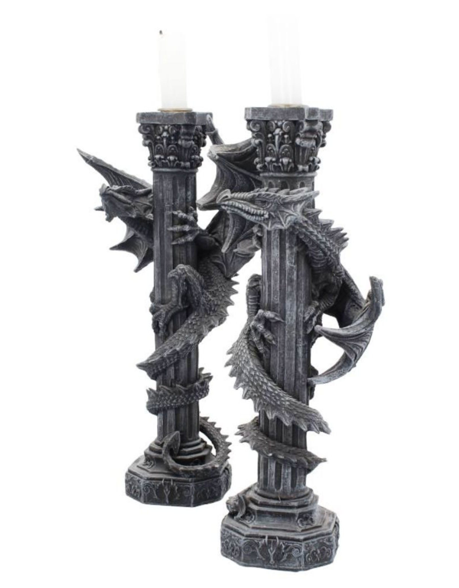 NemesisNow Giftware & Lifestyle - Guardians of the Light Dragon Candleholder set Nemesis Now