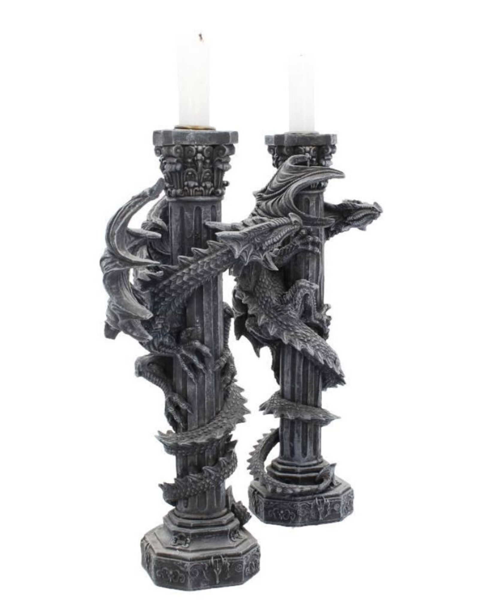 NemesisNow Giftware & Lifestyle - Guardians of the Light Dragon Candleholder set Nemesis Now