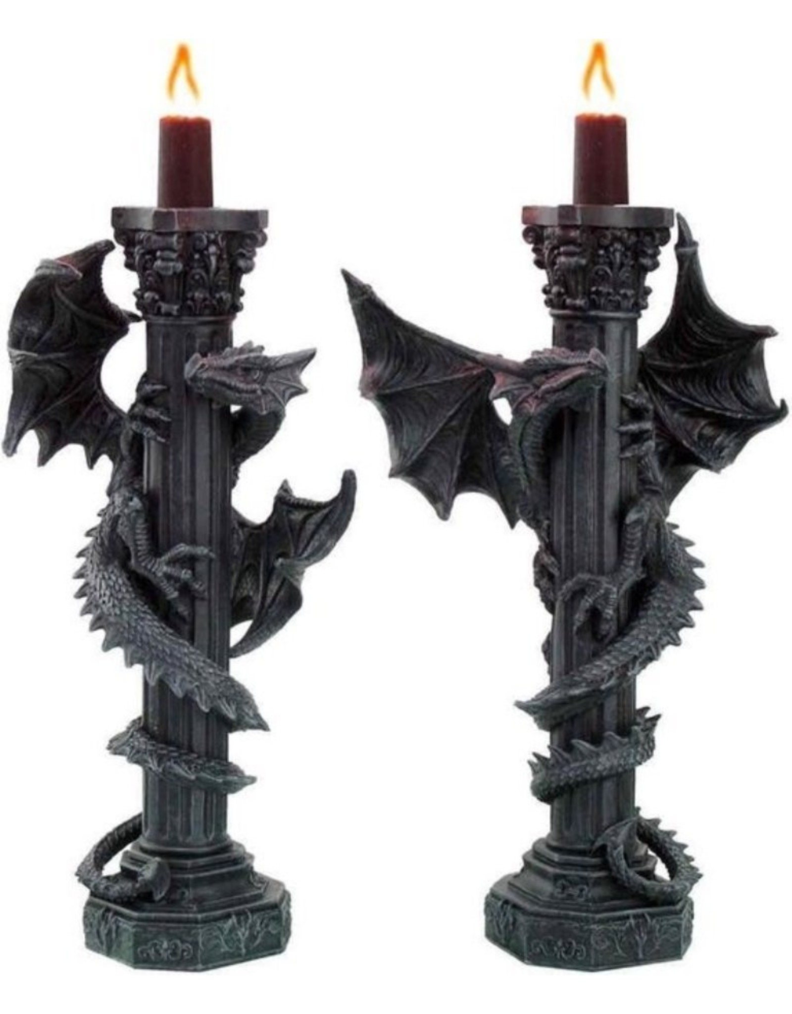 NemesisNow Giftware & Lifestyle - Guardians of the Light Draken kandelaar set Nemesis Now