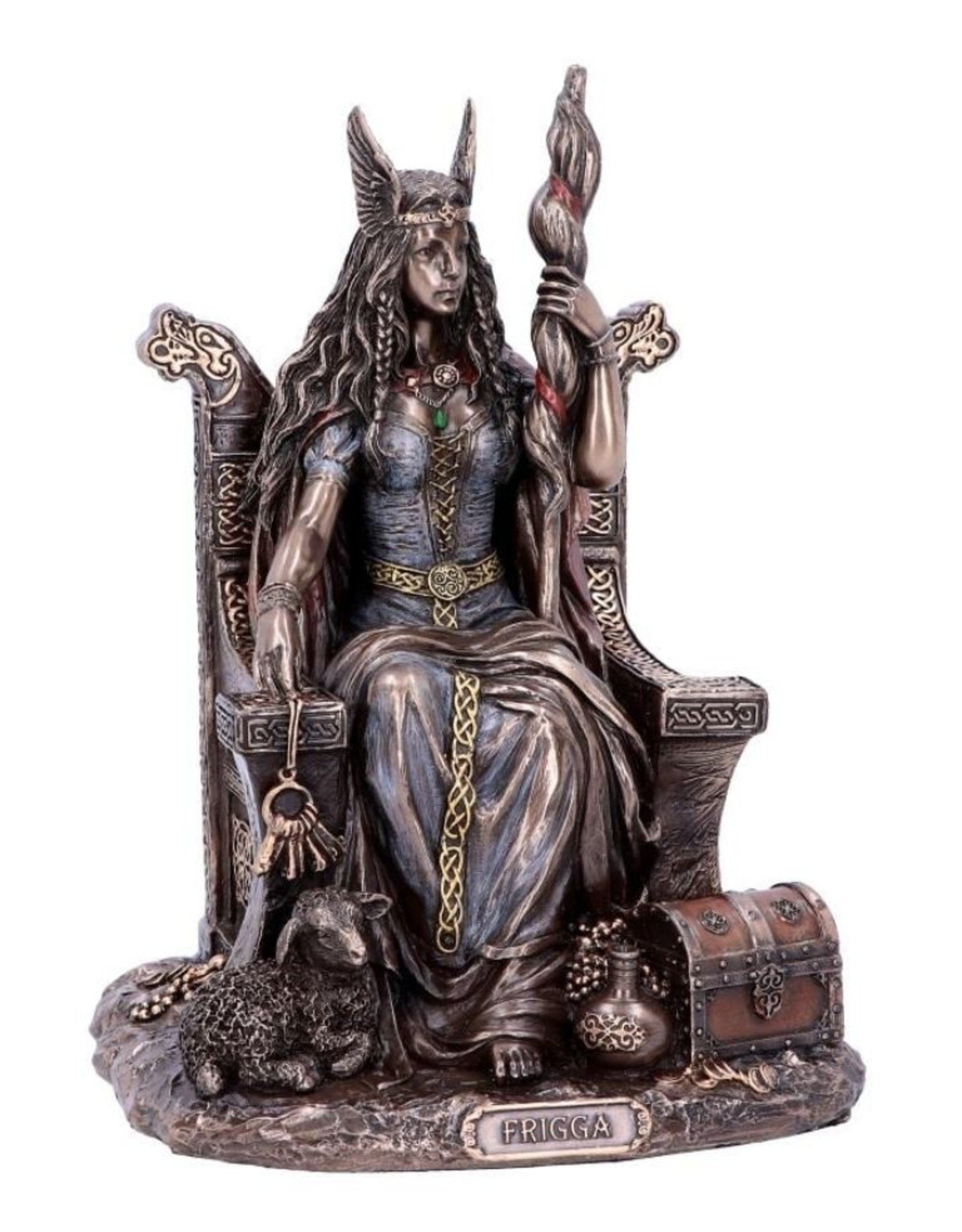 Veronese Design Giftware & Lifestyle - Frigga Norse Goddess of Wisdom Bronzed Statue
