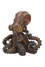 NemesisNow Giftware & Lifestyle - Octo-Steam Steampunk Octopus Inktvis Gebronsd Beeld