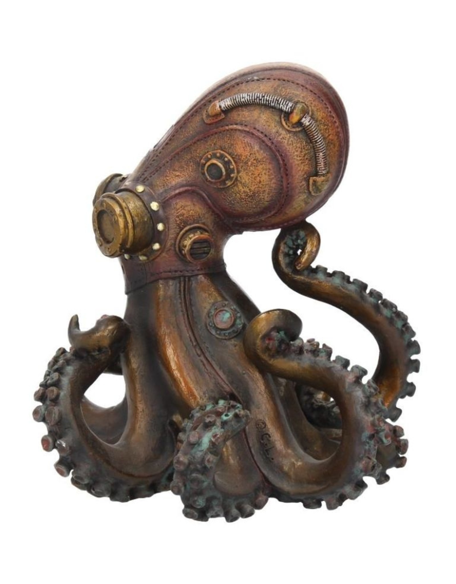 NemesisNow Giftware & Lifestyle - Octo-Steam Steampunk Octopus Inktvis Gebronsd Beeld