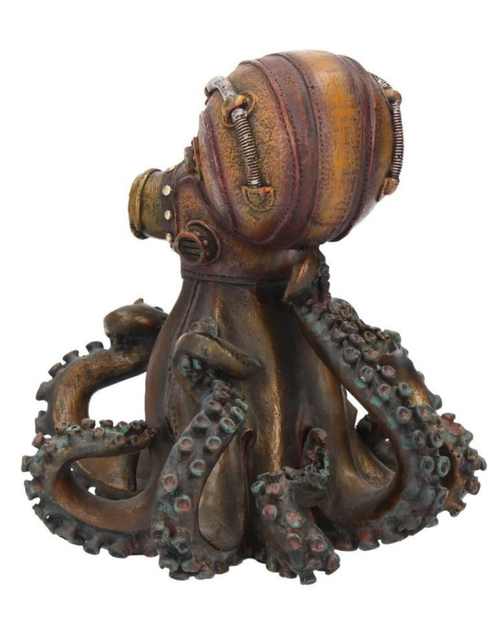 NemesisNow Giftware & Lifestyle - Octo-Steam Steampunk Octopus Inktvis Gebronsd Beeld