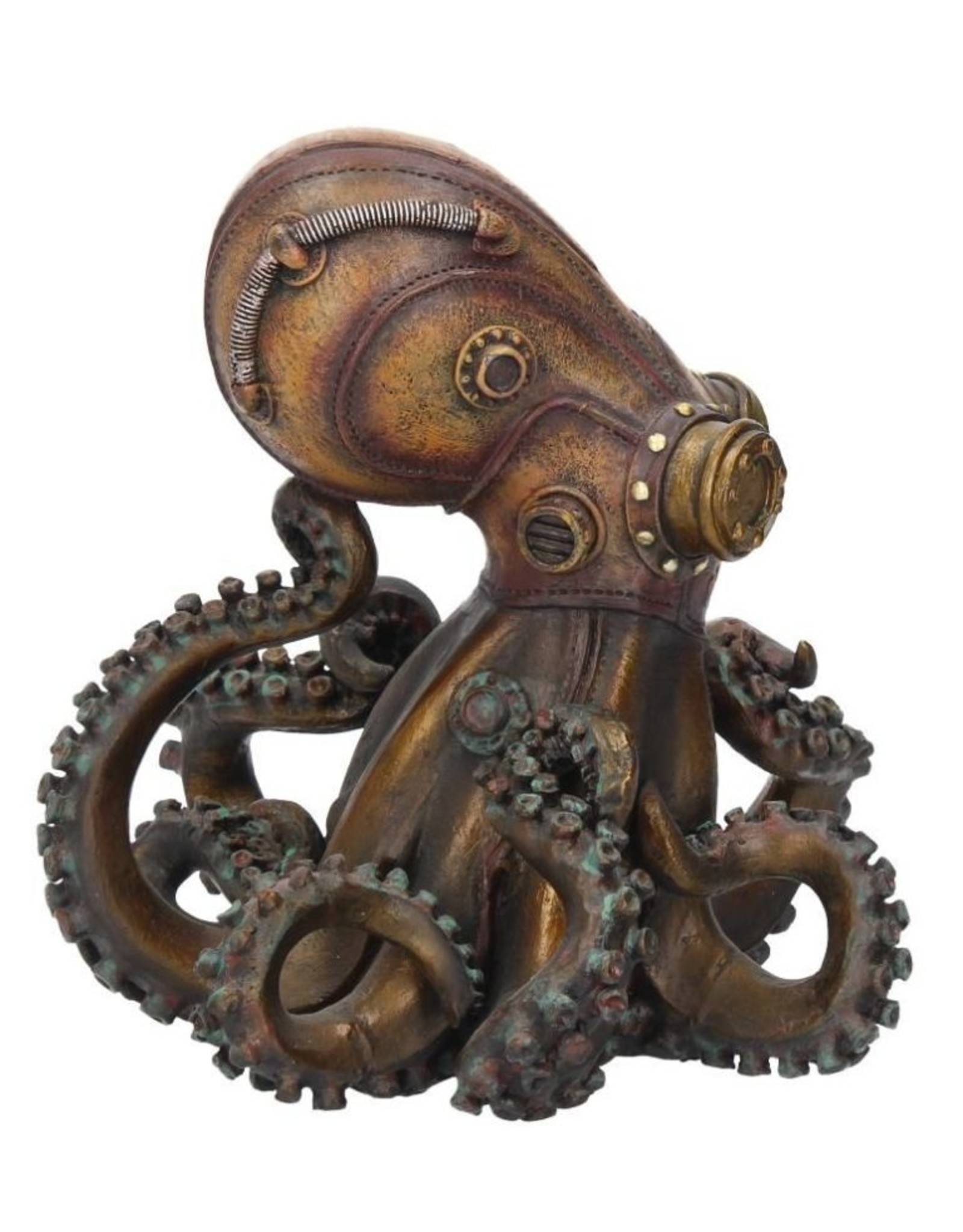 NemesisNow Giftware & Lifestyle - Octo-Steam Steampunk Octopus Inktvis Gebronsd Beeld
