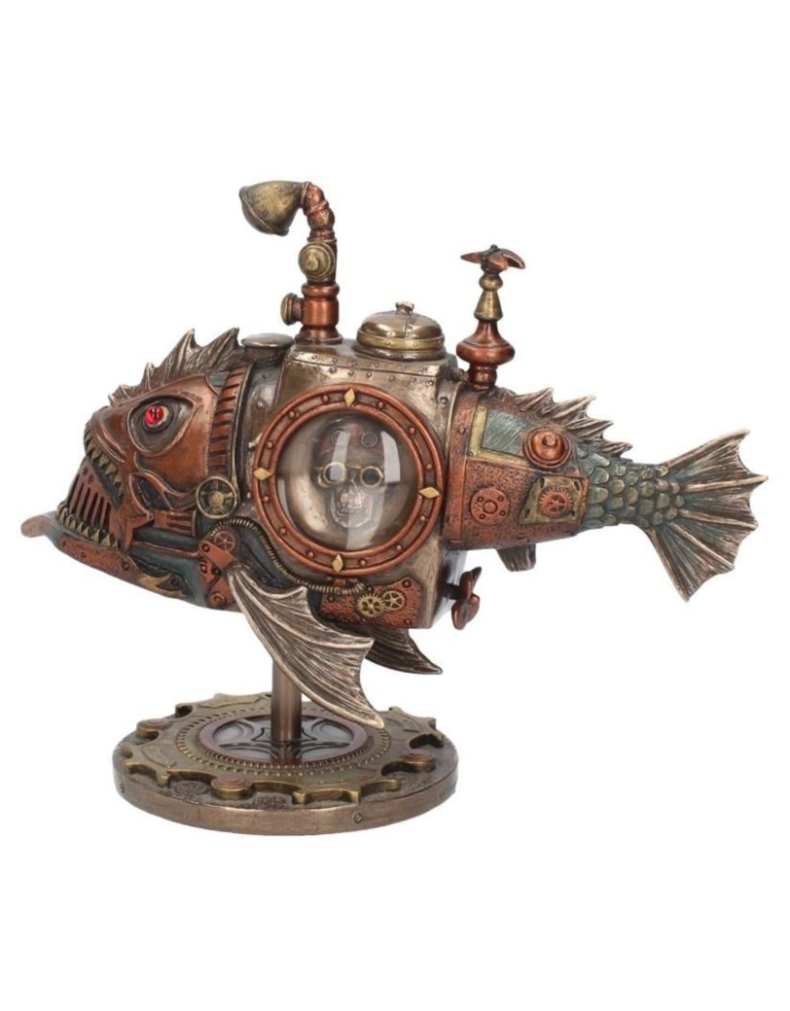 Veronese Design Giftware & Lifestyle -  Steampunk Submarine Sub Piranha bronzed figurine