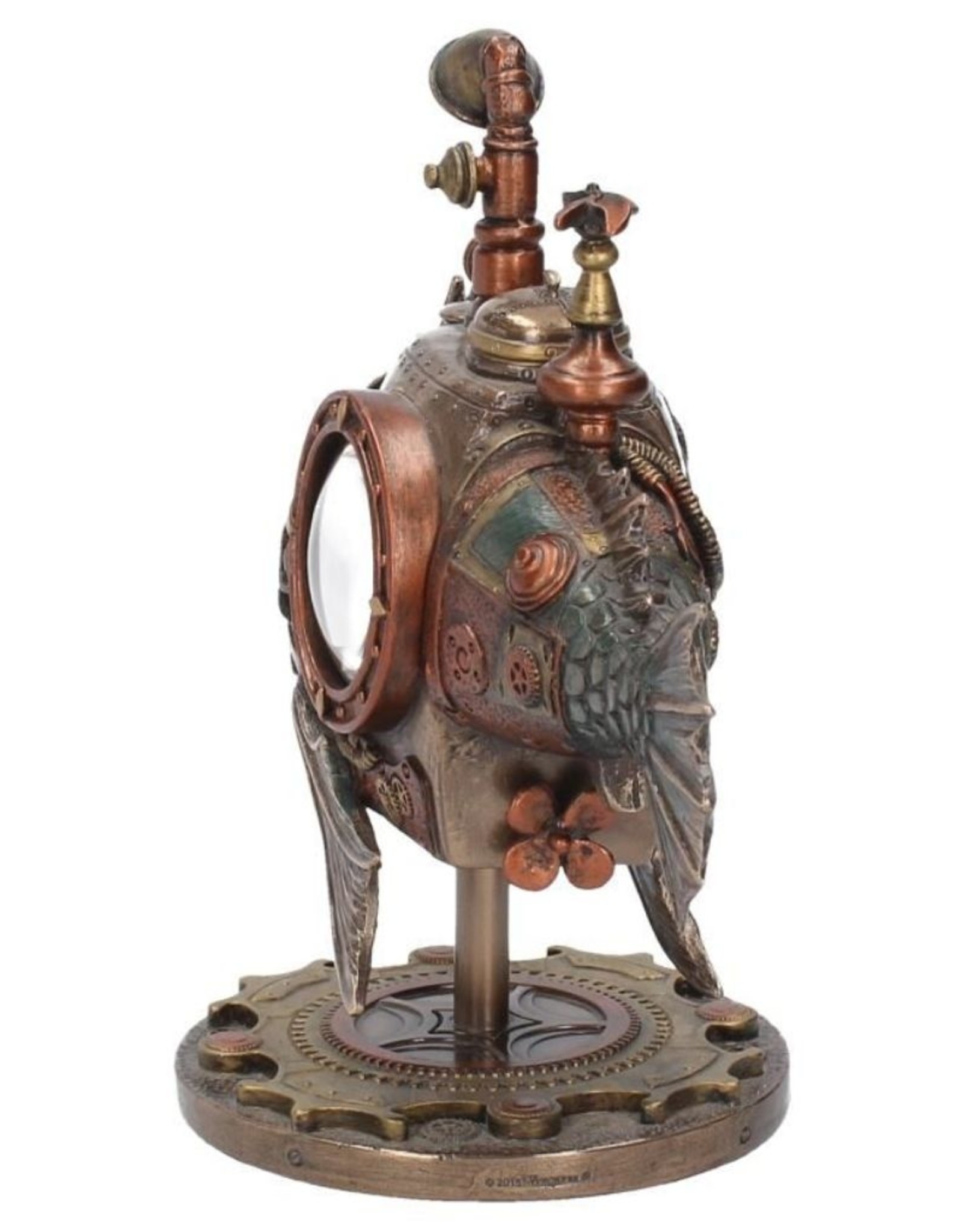 Veronese Design Giftware & Lifestyle -  Steampunk Submarine Sub Piranha gebronsd beeld