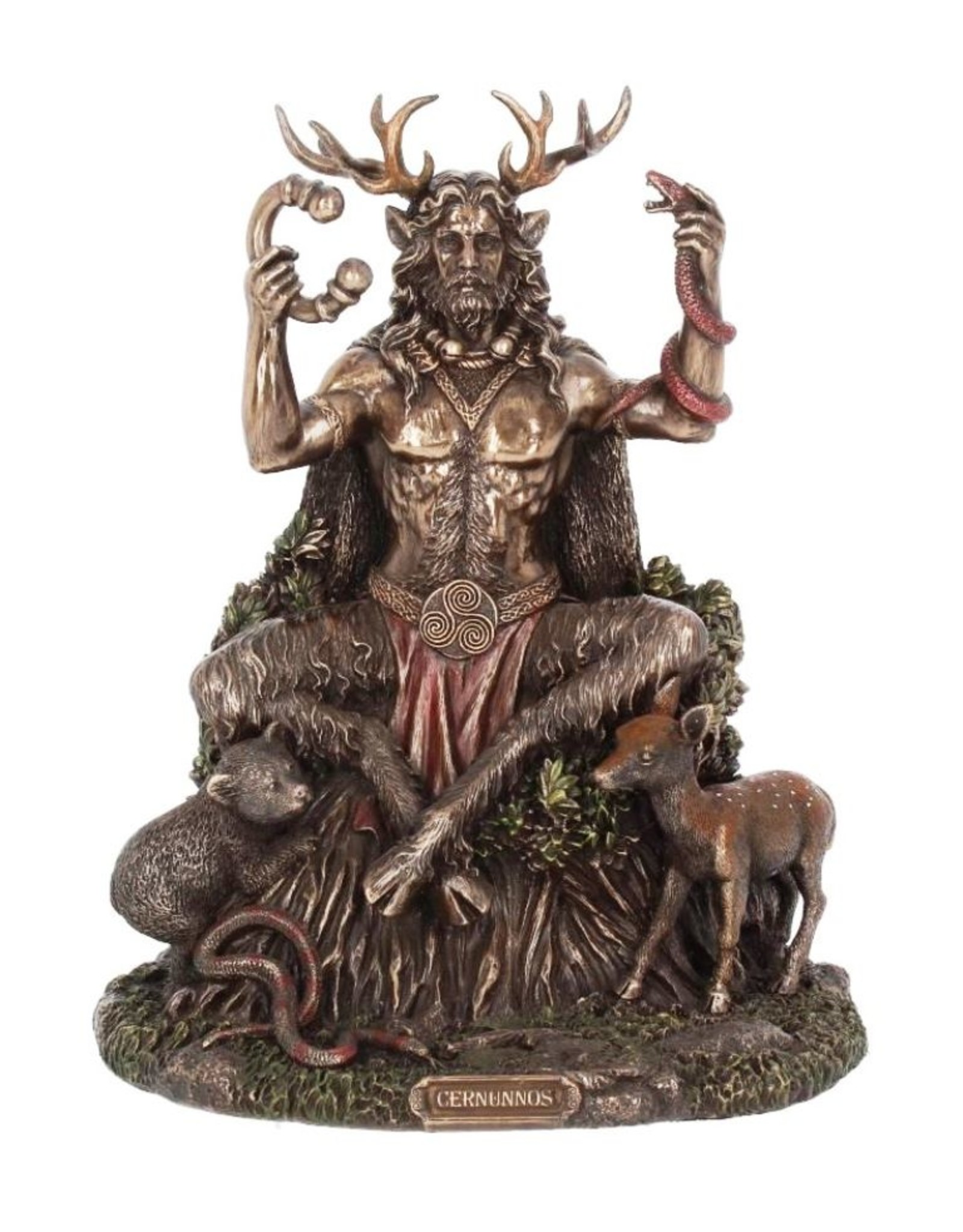 Veronese Design Giftware & Lifestyle -  Cernunnos and Animals Bronzed figurine
