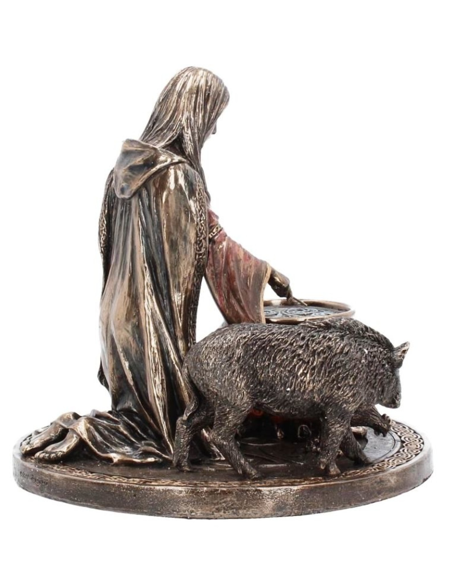 Veronese Design Giftware & Lifestyle - Welsh Goddess Ceridwen Figurine Bronzed 17cm