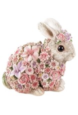 Trukado Giftware & Lifestyle -   Konijn Flower Power  Bloemen Konijn beeldje