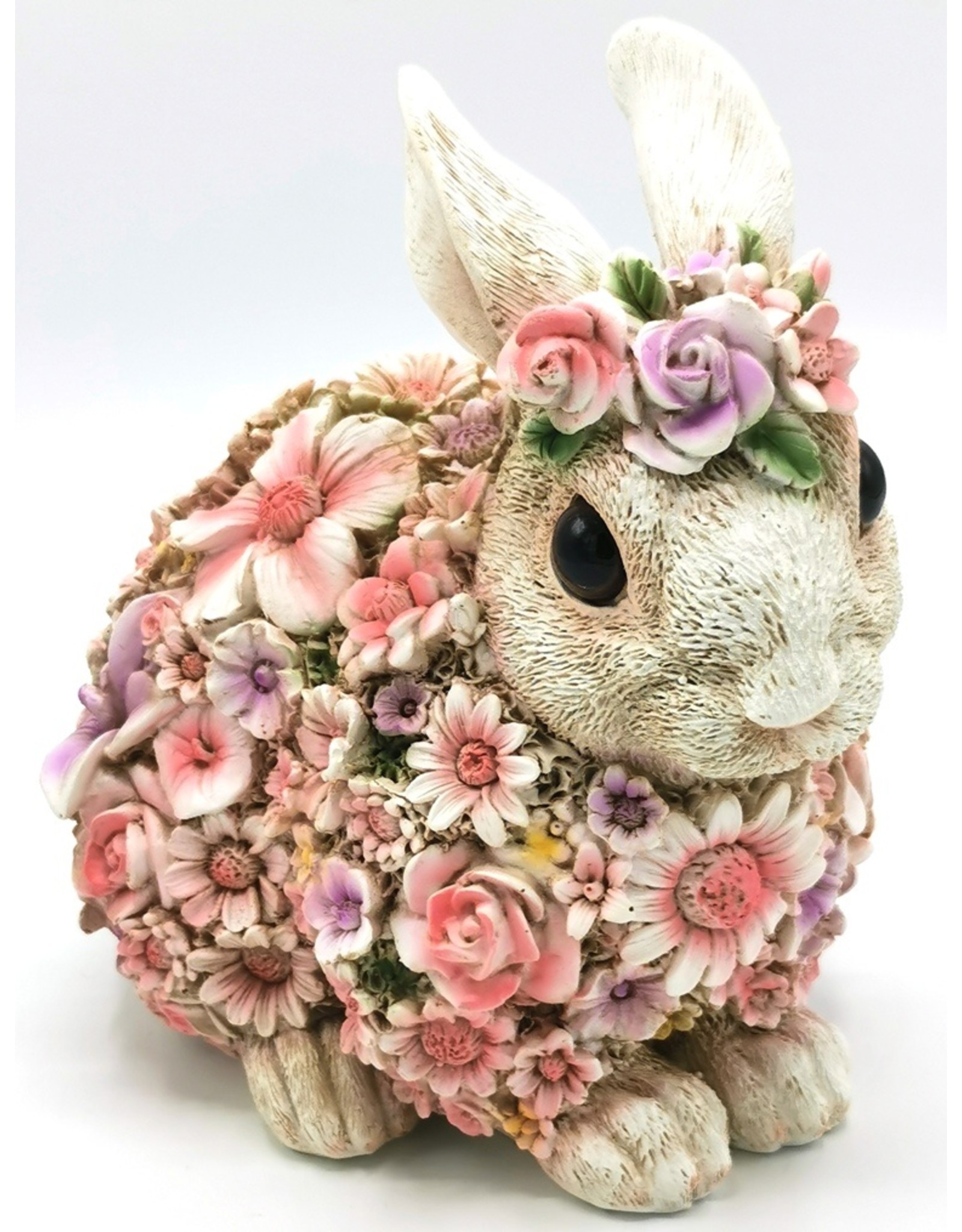 Trukado Giftware & Lifestyle - Rabbit Flower Power Flower Rabbit figurine