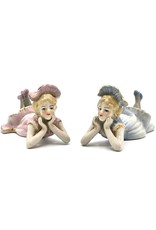 Trukado Miscellaneous - A Pair of Porcelain Girls Rococo Style