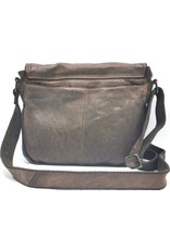 HillBurry Leren schodertassen Leren crossbody tassen - HillBurry Leren Schooltas Gewassen Leer  bruin