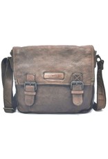 HillBurry Leren schodertassen Leren crossbody tassen - HillBurry Leren Schooltas Gewassen Leer  bruin