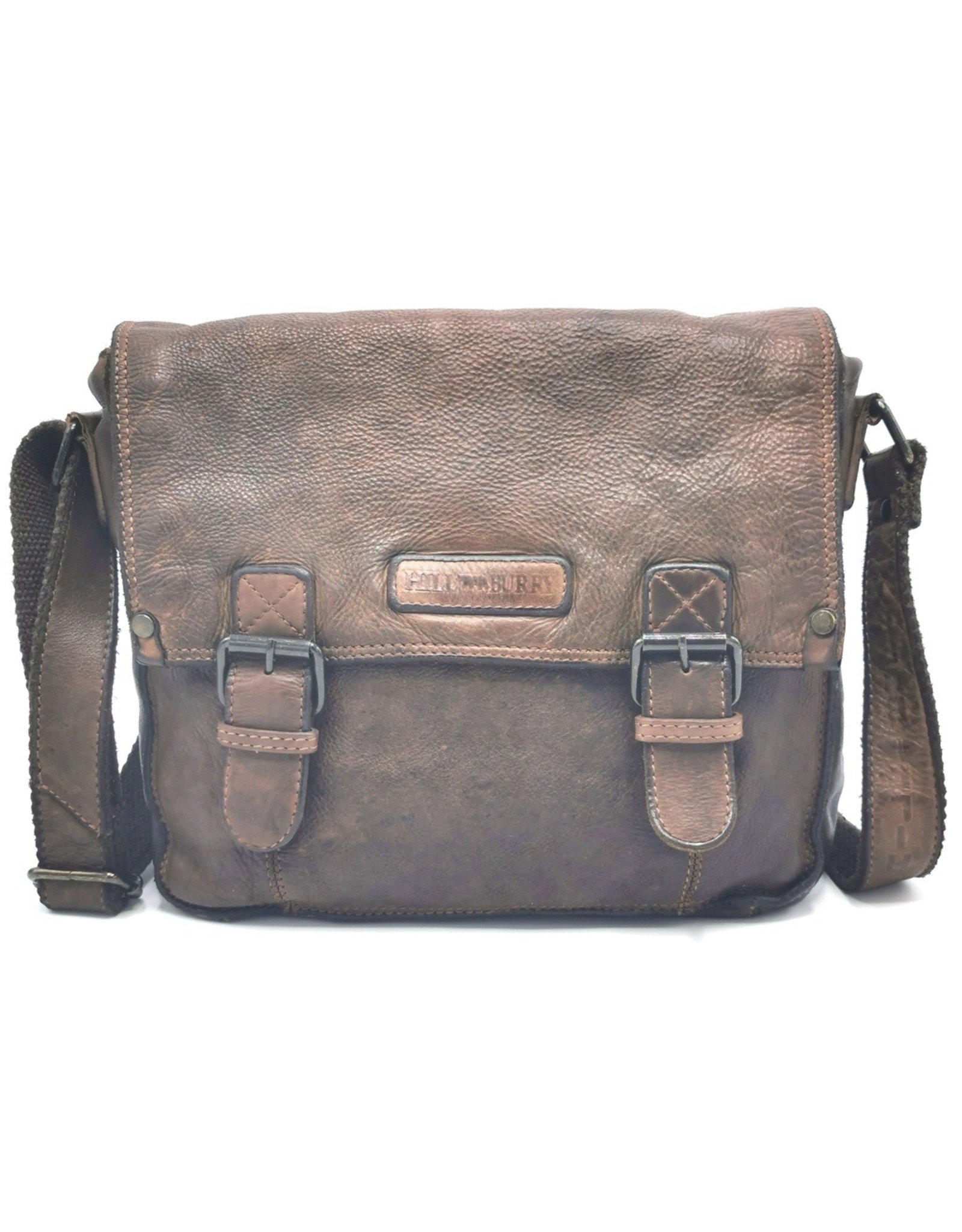 HillBurry Leather Shoulder bags  Leather crossbody bags - HillBurry Leather School bag Washed Leather brown