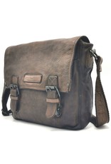 HillBurry Leather Shoulder bags  Leather crossbody bags - HillBurry Leather School bag Washed Leather brown