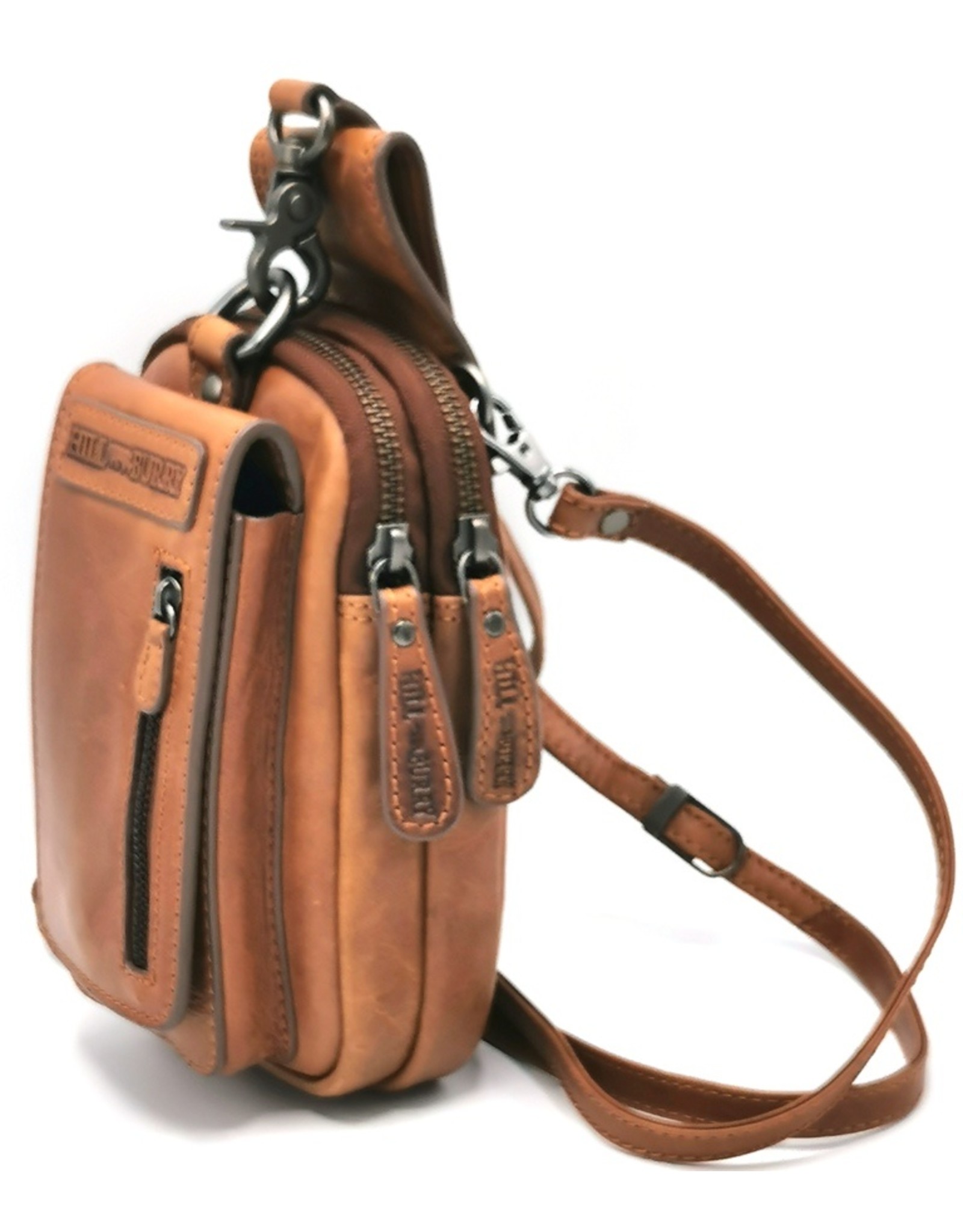 HillBurry Leather bags - HillBurry  Leather Shoulder bag-belt bag  cognac