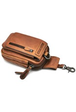 HillBurry Leather bags - HillBurry  Leather Shoulder bag-belt bag  cognac