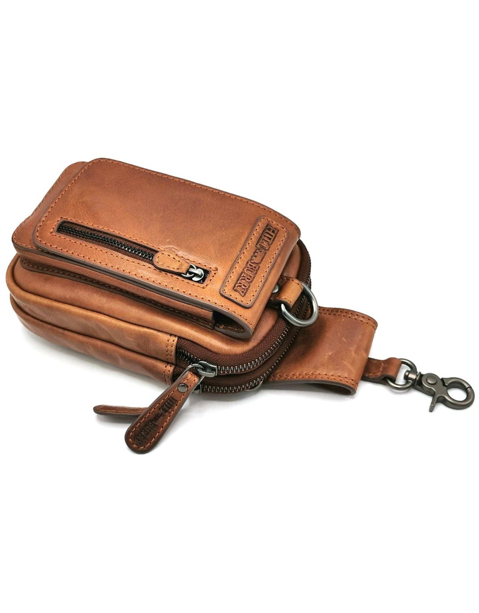 HillBurry Leather bags - HillBurry  Leather Shoulder bag-belt bag  cognac