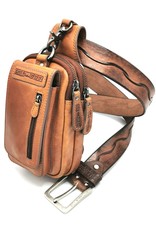HillBurry Leren tassen - HillBurry Leren Riemtas Cognac
