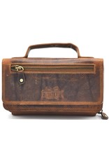 Hunters Leather Festival bags, waist bags and belt bags - Hunters Leather Organizer bag cognac