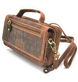 Hunters Hunters Leather Organizer bag cognac