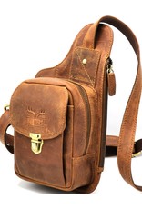 Hunters Leren Schoudertassen Leren crossbody tassen - Hunters Leren Holster tas crossbody