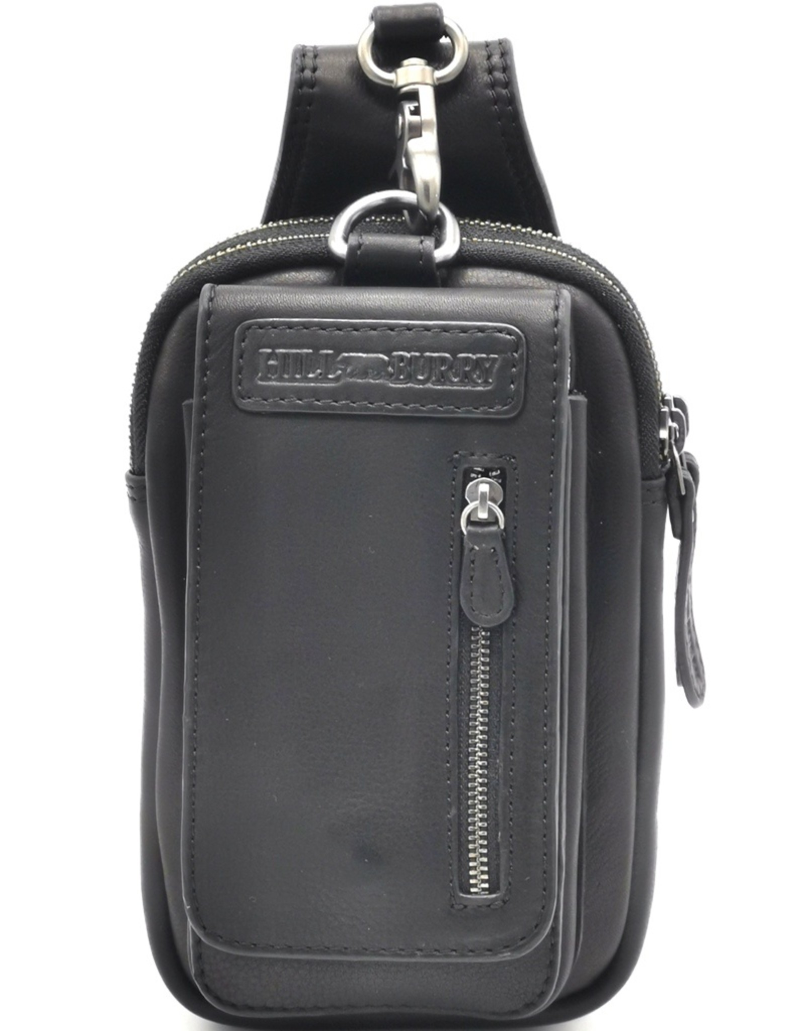 HillBurry Leather bags - HillBurry  Leather Shoulder bag-belt bag  black