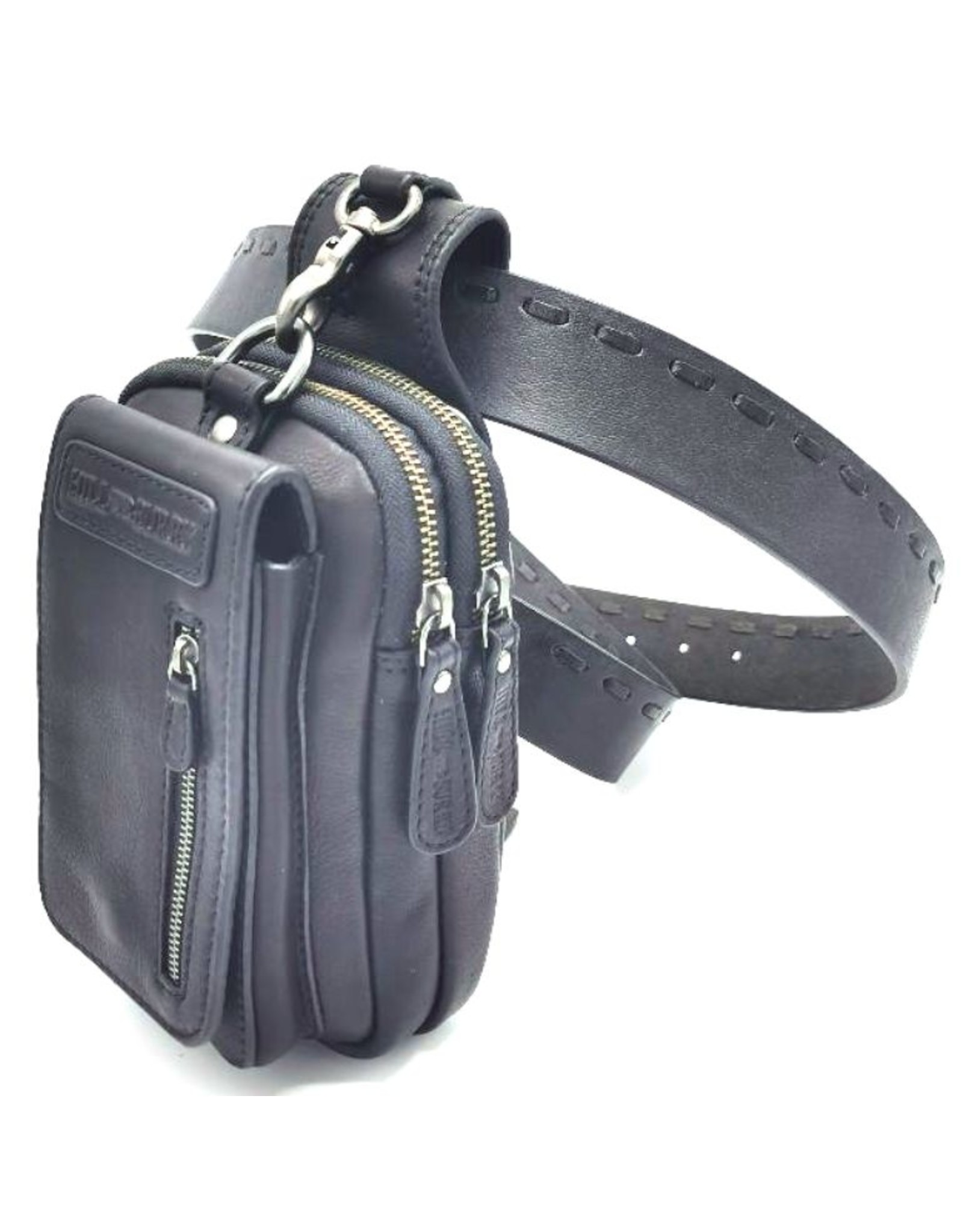 HillBurry Leather bags - Leather Belt Bag Black HillBurry