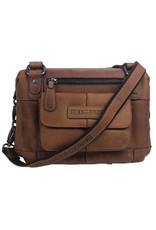 HillBurry Leather Shoulder bags  Leather crossbody bags - HillBurry Leather shoulder bag with long handles brown