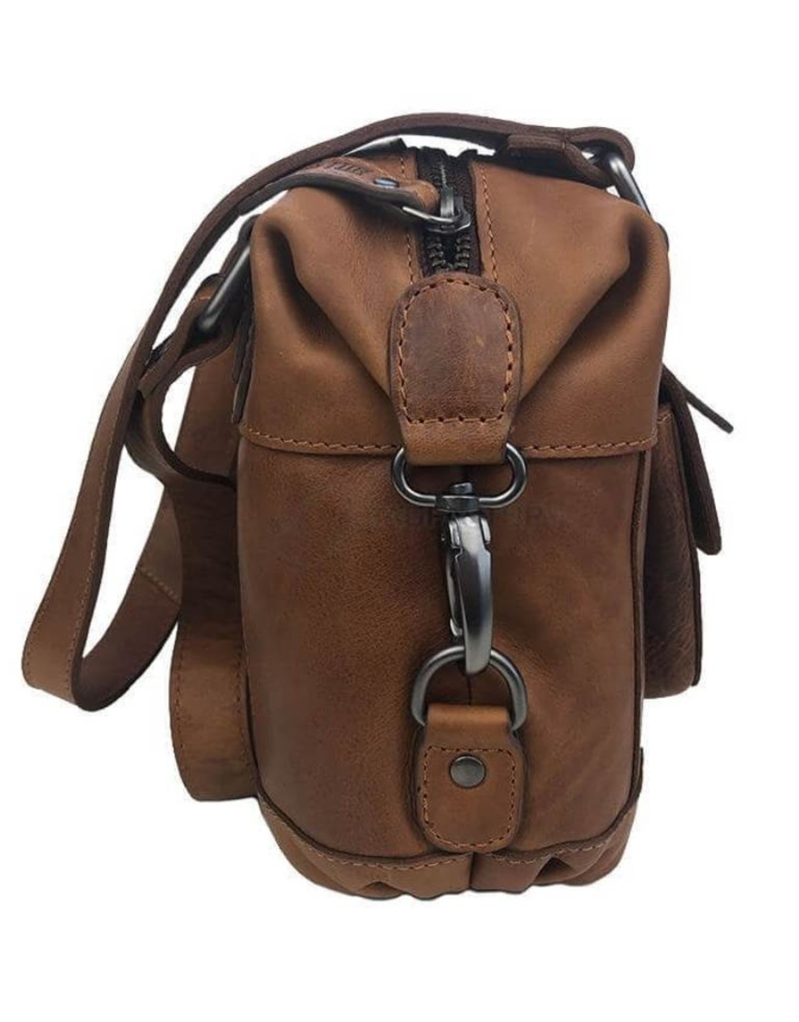 HillBurry Leather Shoulder bags  Leather crossbody bags - HillBurry Leather shoulder bag with long handles brown