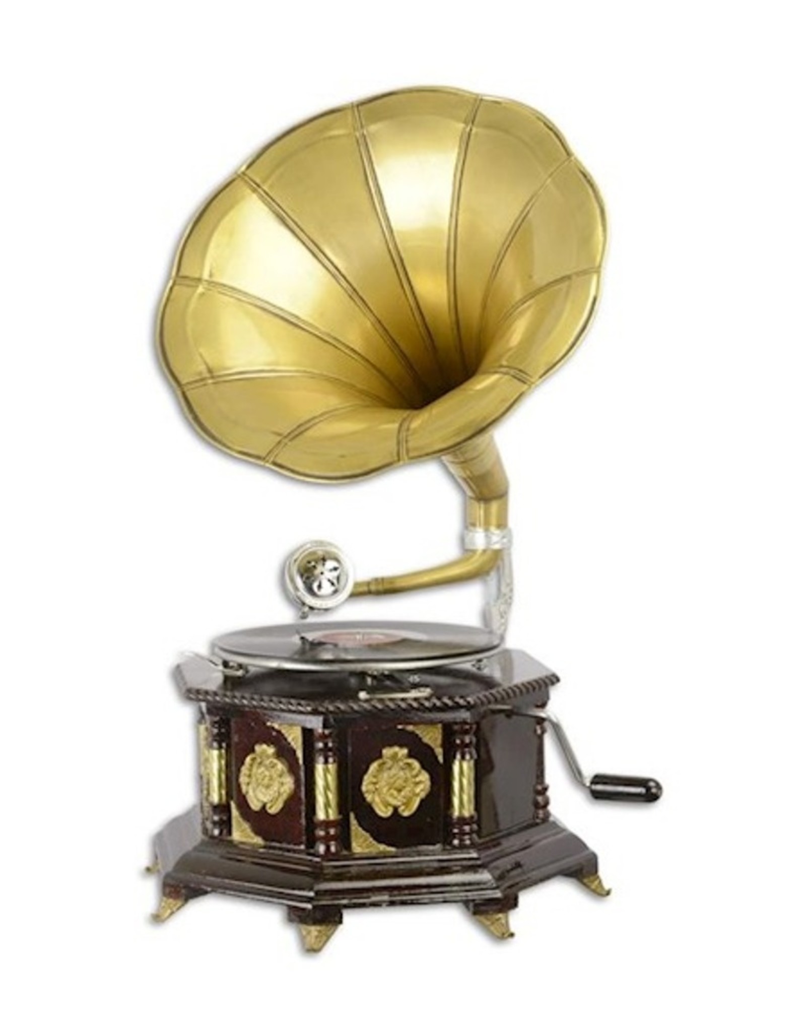 Trukado Miscellaneous - Gramophone - Old-fashioned record player with horn  OCTAGONAL