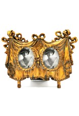 Trukado Miscellaneous - Double photo frame 1920s style gold colored