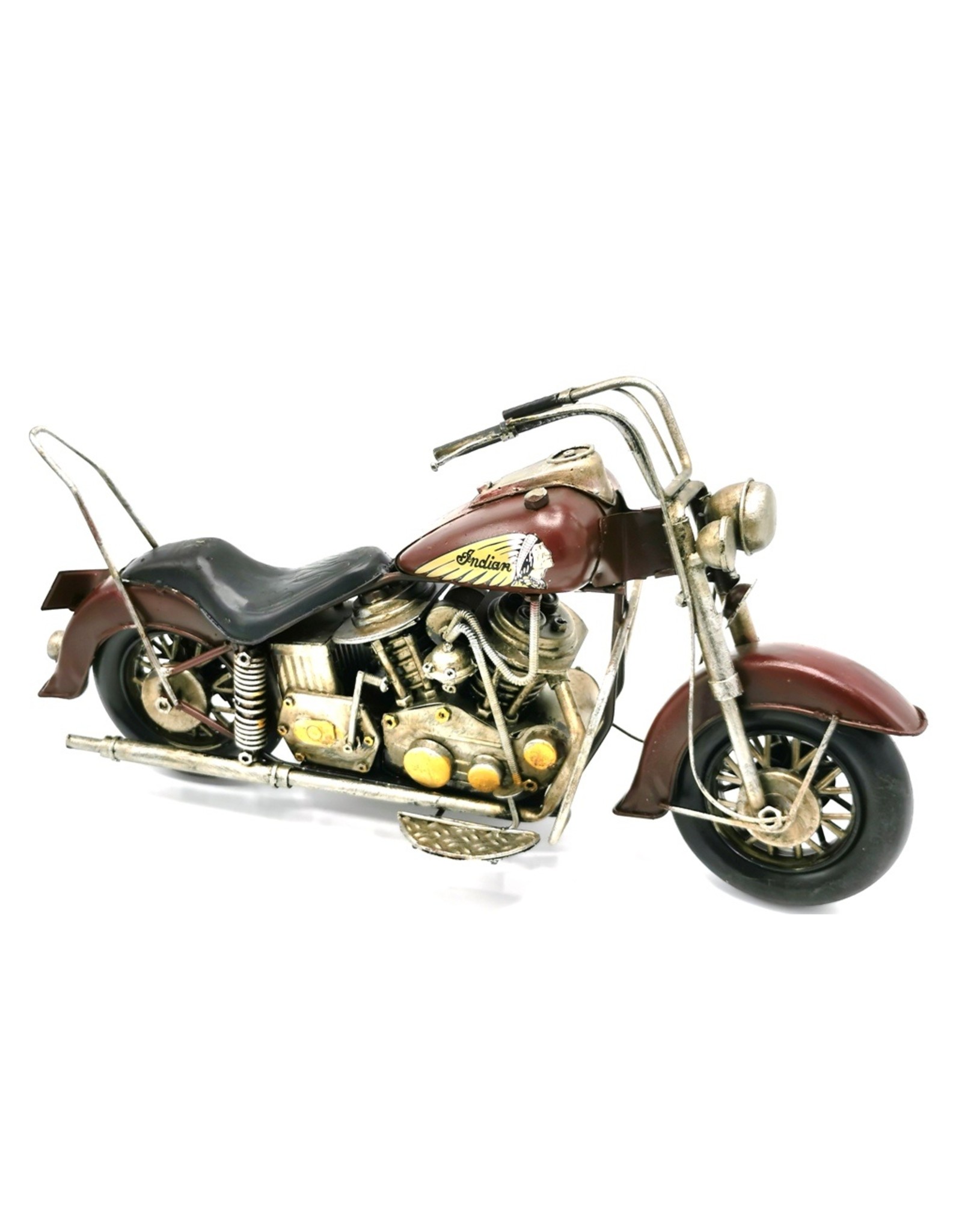 Trukado Miscellaneous - Vintage Indian Motorbike metal miniature (bordeaux)