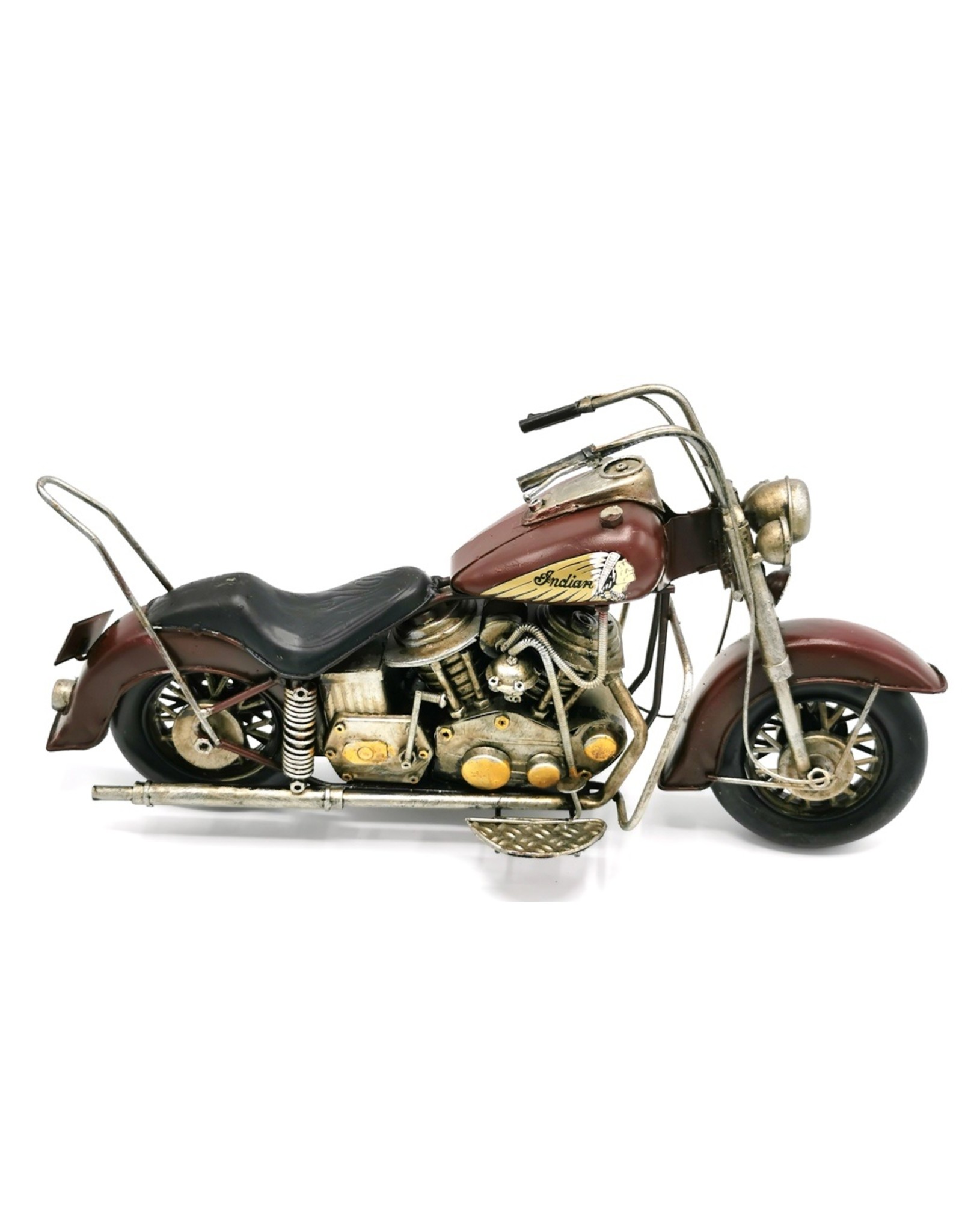 Trukado Miscellaneous - Vintage Indian Motorbike metal miniature (bordeaux)