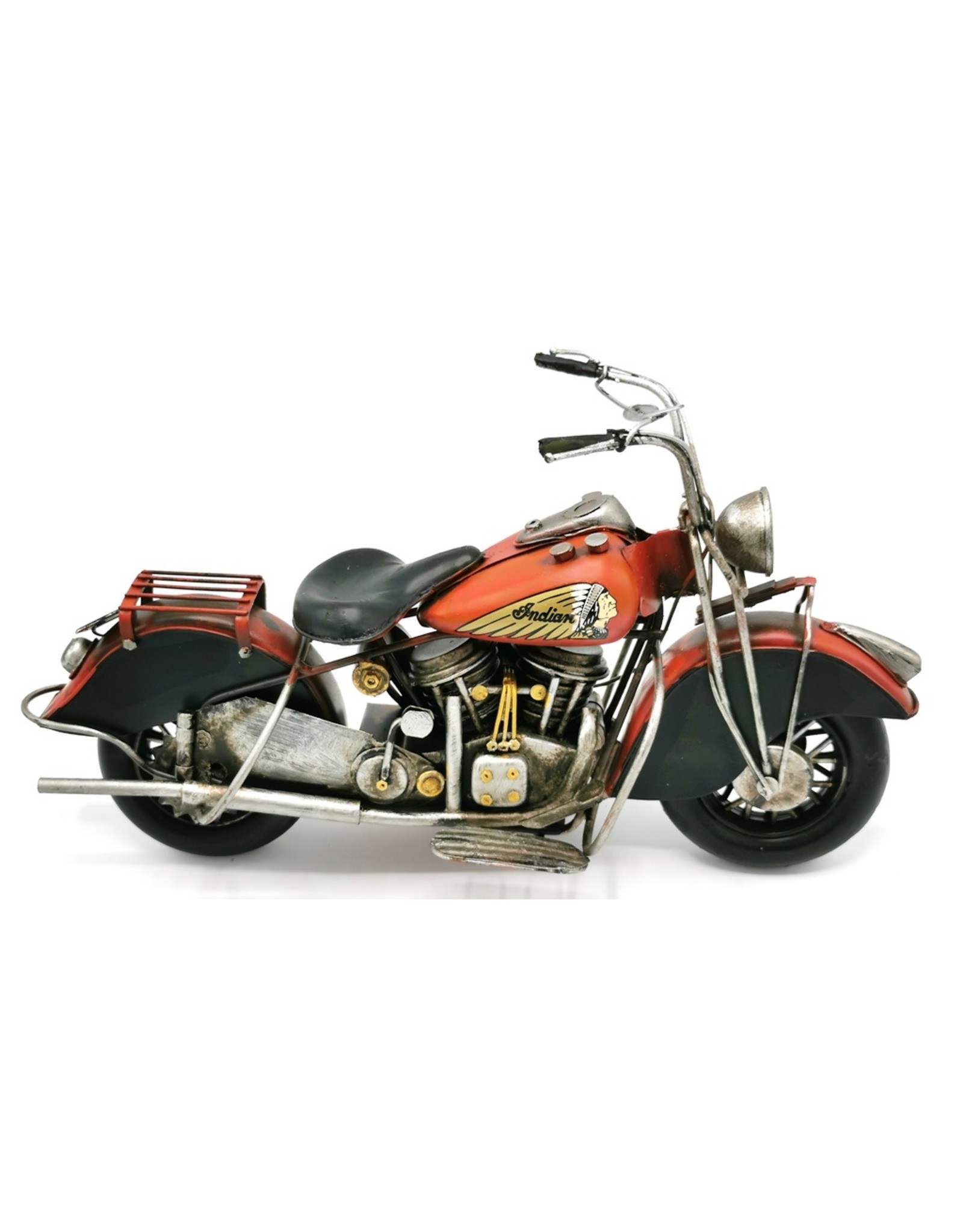 Trukado Miscellaneous - Vintage Indian Motorbike metal miniature (red)