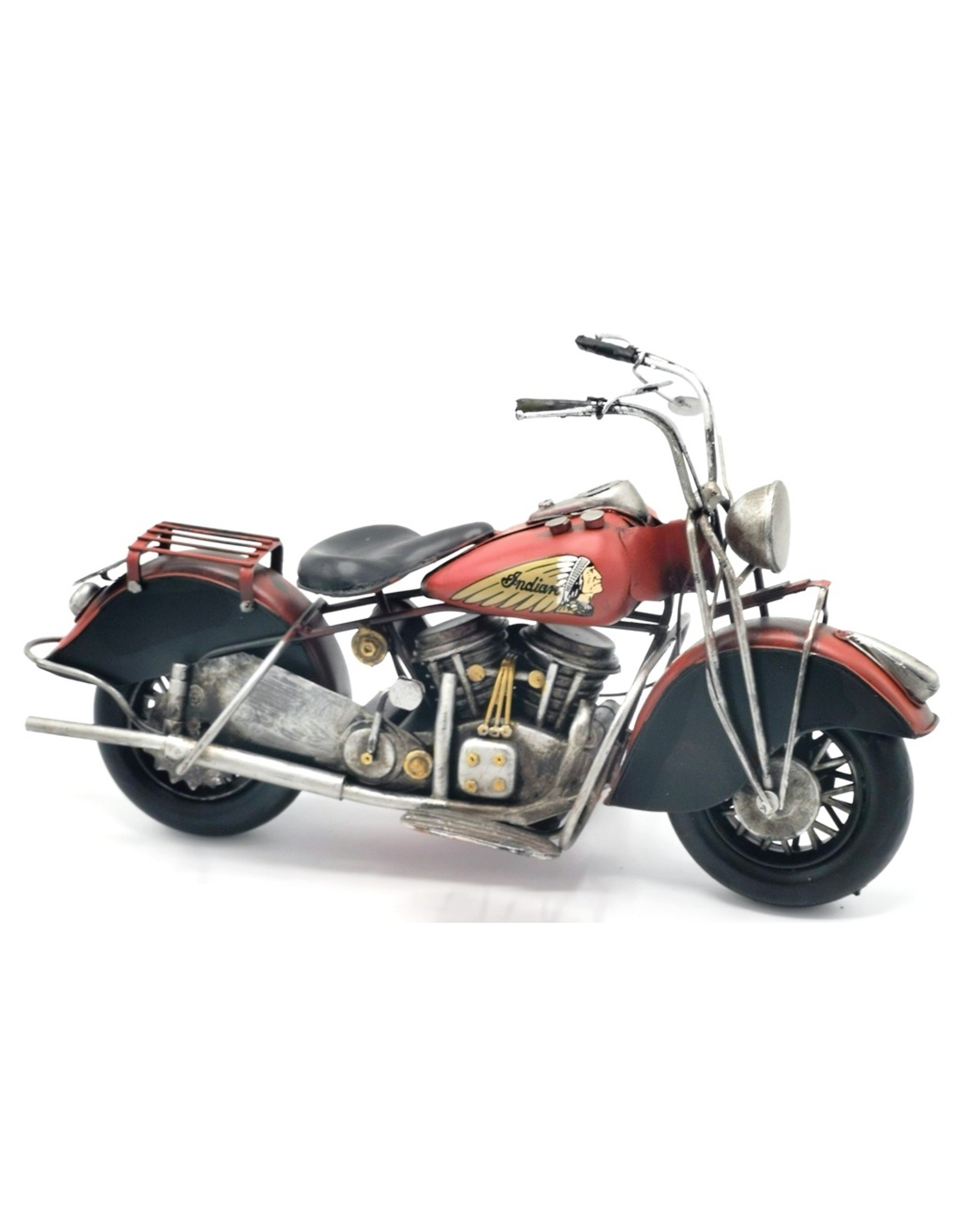 Trukado Miscellaneous - Vintage Indian Motorbike metal miniature (red)